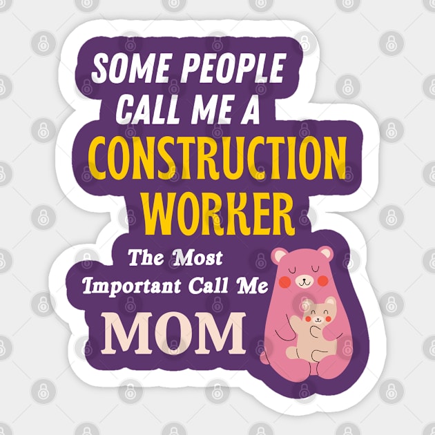 Construction worker Sticker by Mdath